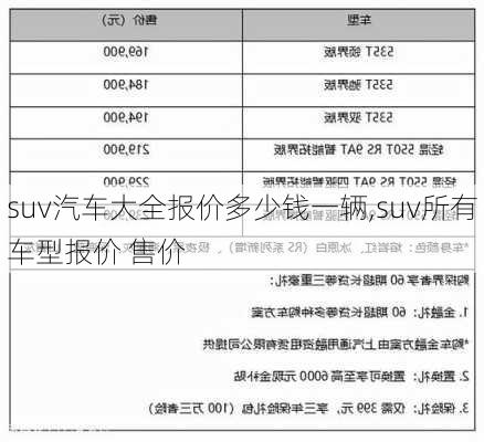 汽車(chē)報(bào)價(jià)大全新款SUV，購(gòu)車(chē)指南與市場(chǎng)分析